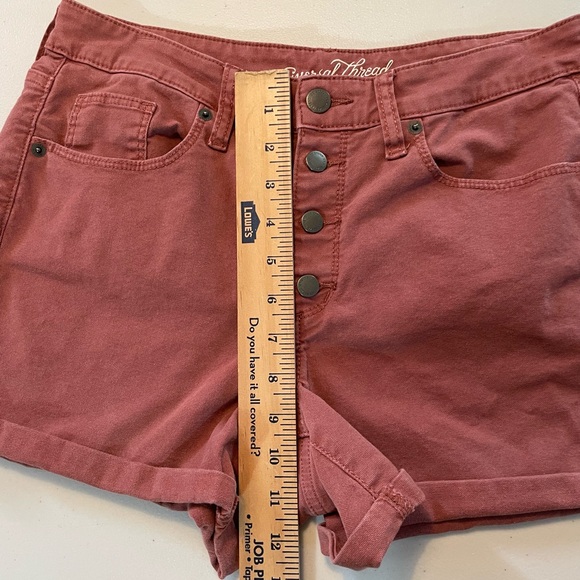 ❄️ Universal Thread 8 High Waist MIDI Brick Red Shorts GUC - Picture 3 of 8